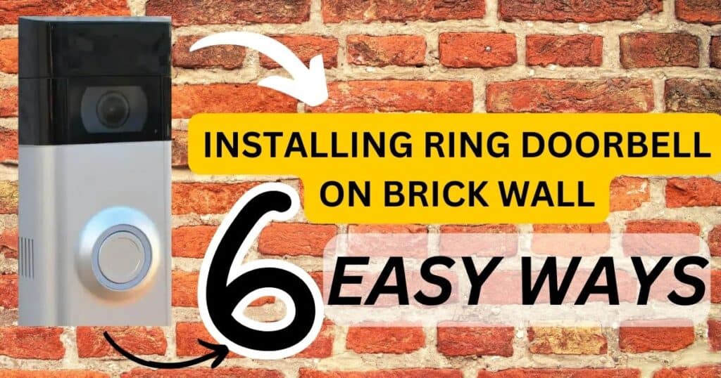 install ring doorbell on brick without drilling
