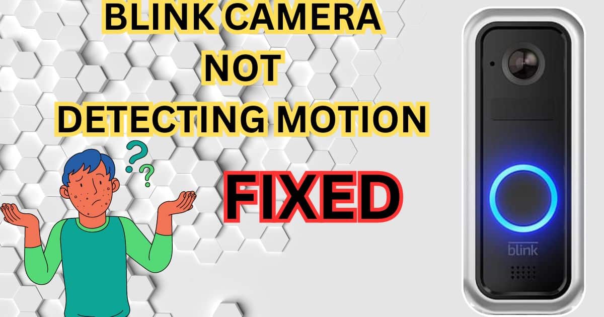 blink camera not detecting motion