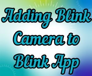 Adding blink camera to blink app